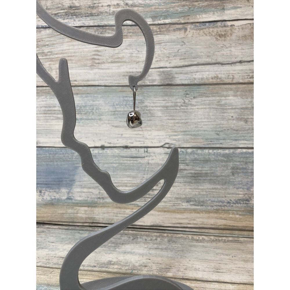 Calvin Klein Stainless Steel Ball Hook Earrings Statement NWOT